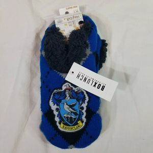 Bioworld Harry Potter Slipper Sock Ravenclaw Non-Skid Sole Faux Fur Lined